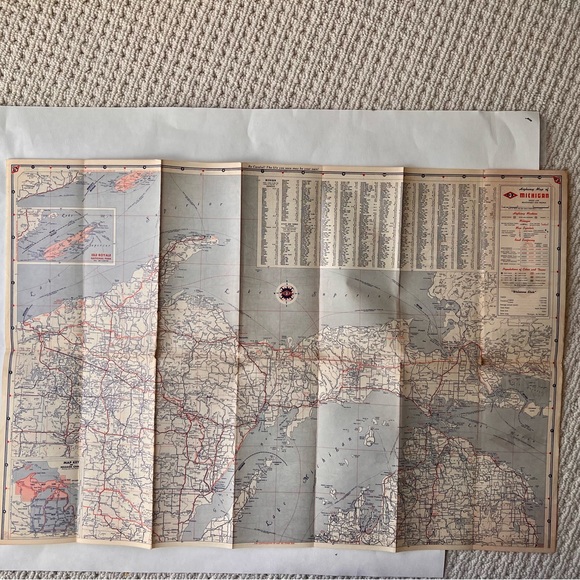 Vintage State 1940’s Michigan Missouri Wisconsin road maps - Picture 8 of 10